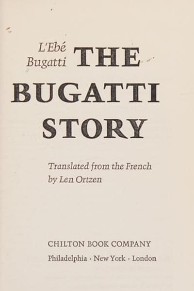 Cover of The Bugatti Story