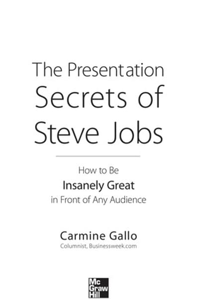 Cover of The Presentation Secrets of Steve Jobs